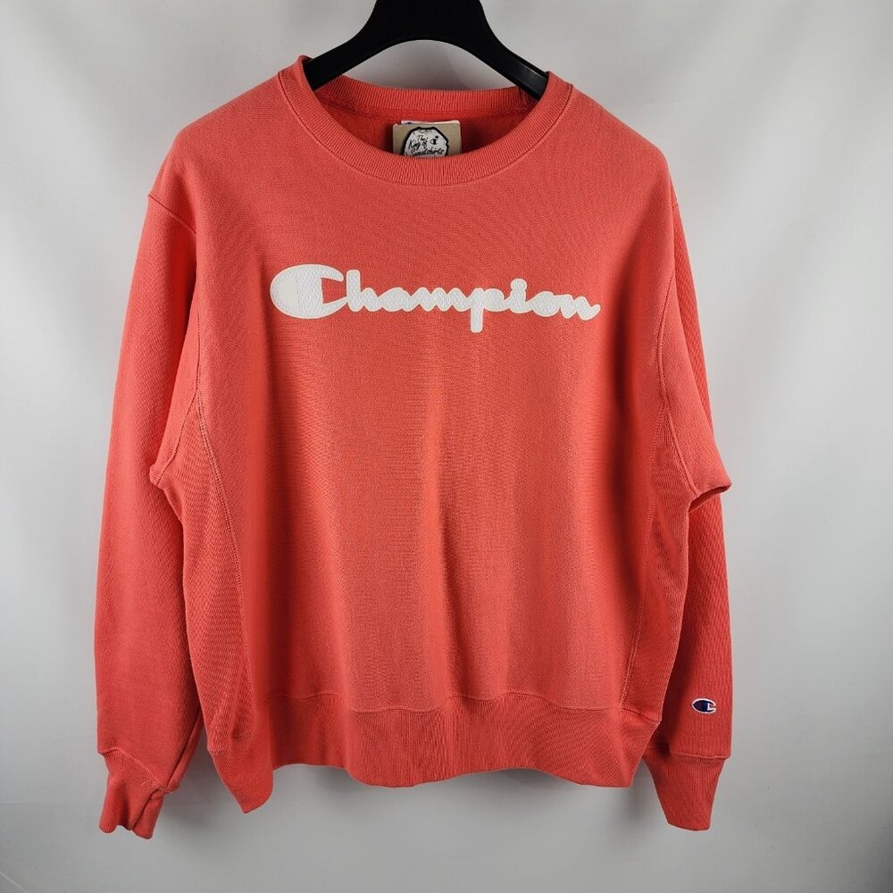 Champion Sweatshirt Men L Groovy Papay Orange Reverse Weave Vintage Crewneck NWT